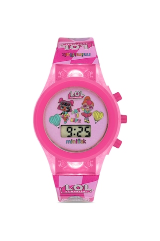 Miniflak Lol Surprise Lisanslı Lol7001 Pembe Işıklı Çocuk Saati Pembe