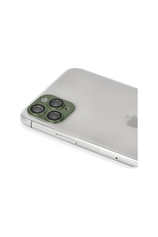 Newface - 162 - İphone 11 Pro Max Pers Alüminyum Kamera Lens - Kmrsfres - - Yeşil
