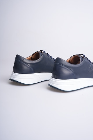 Fame Step Erkek Hakiki Deri Sneaker Ayakkabı Ortopedik Rahat Günlük - Torino Lacivert