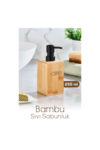 Vienev Bambu Uzun Kare Sıvı Sabunluk 255 Ml Çok Renkli