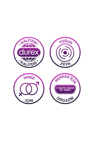 Durex Intense Zevkin Doruk Noktası Prezervatif 20'li + Delight Bullet Vibratör 1 Adet
