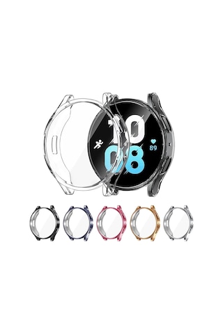 Samsung Galaxy Uyumlu Watch 5 44mm Silikon Kapak Kılıf Ekran Koruyucu