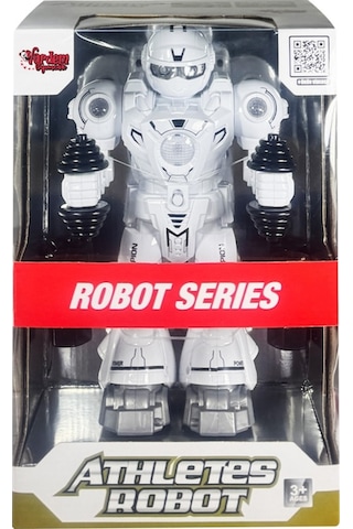 Atletik Sporcu Siyah Robot - Işıklı Ve Müzikli Hareketli , Pilli Genel