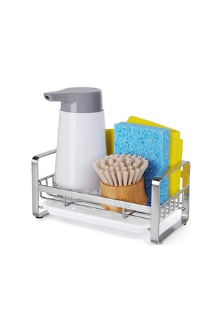 Xindoker Stainless Steel Kitchen Sink Hanger: Silver Dishcloth & Sponge Organizer For Faucet - Space-saving Storage Solution Gümüş