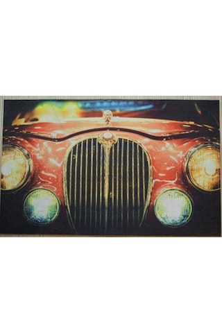 Araba Desenli Kauçuk İç Ve Dış Kapı Önü Paspası 40x70