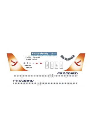 Nazca Decals Frb003 1/144 Ölçek, Freebird Decal-new Scheme Orange Tail