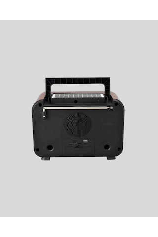 Şömine - 78 - Efektli Solar Hoparlör Bluetooth 5.3 Radyo Aux Usb - Spt-gld - Tf Destekli