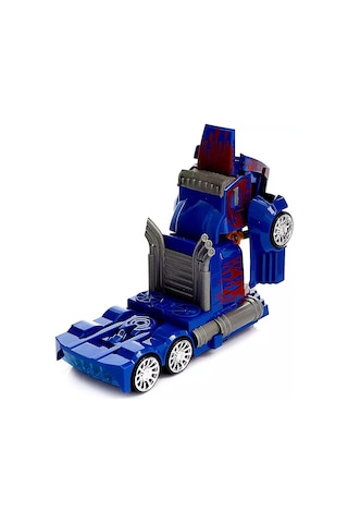 Kutulu Pilli Robot Olan Tır 20 Cm Dönüşebilen Işıklı Ve Sesli Oyuncak Lacivert