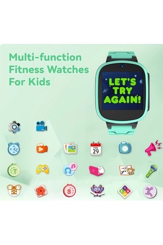 Trendooze Gaojunshop01 2025 Çocuk Akıllı Saati - Kamera, Oyun, Müzik, Usb Şarj 3-12 Yaş Mavi Mavi Mavi