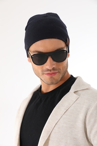 Ritagarcia Unisex Etiket Detaylı Pamuklu Penye Bere Kışlık Mevsimlik Beanie Bere Lacivert