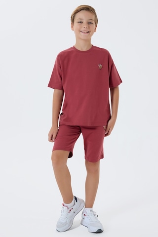 U.S. Polo Assn. Erkek Çocuk Bordo Bermuda Takım Bordo