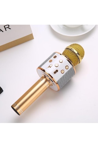 Bluetooth Karaoke Mikrofon Ws-858 Taşınabilir Kablosuz Hoparlörlü Karaoke Mikrofonu Çocuk Ve Yetişkin Uyumlu Dj Party