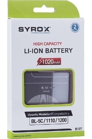 Syrox Nokia Bl-5C / 110 Batarya - Syx-B107