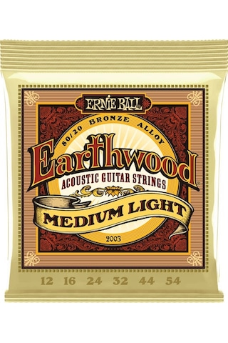 Ernie Ball 2003 Earthwood Medium Light 80/20 Bronze Takım Tel Aku