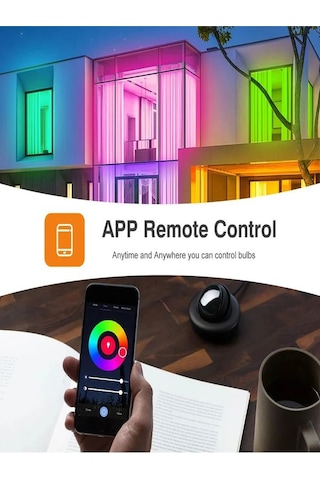 A+ 9watt Rgb+cct App Wifi Kontrollü Tuya Destekli Led Lamba 2700/ RGB