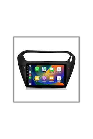 Govimaks Cıtroen C-elysee Siyah 2012-2023 Uyumlu 4 Gb Ram 64 Gb Hafıza Androıd Multımedıa Teyp 9"