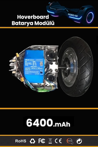 Hoverboard 6400mAh Elektrikli Kaykay Bataryası