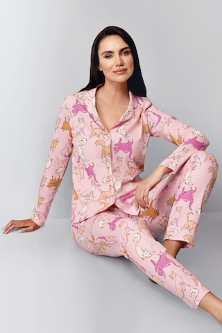 Rolypoly Kadın Pembe Gömlek Pijama Rp3711-s-v2 Pembe