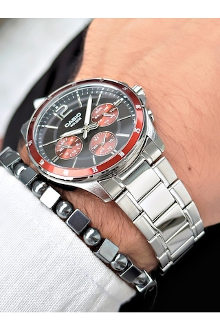 Casio Nda3182 Erkek Kol Saati Gümüş + Bileklik