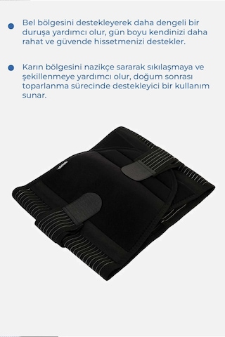 Babyjem Doğum Sonrası Balenli Korse Siyah S-M