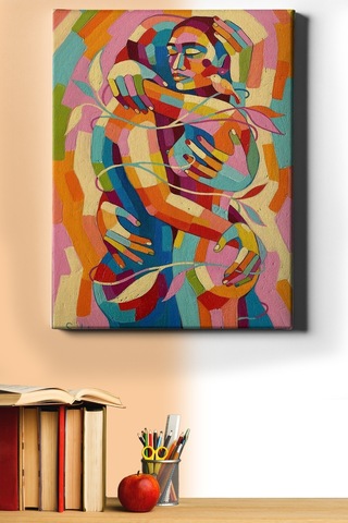 Webstyle Sayılarla Boyama Seti Kasnaklı Renkli Sarılış 60x75 Cm