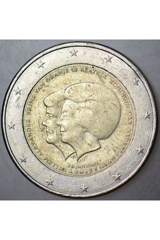 Hollanda 2 Euro 2013 Hatıra-kraliçe Beatrix'in Tahtı Oğluna Bırakması Anısına.