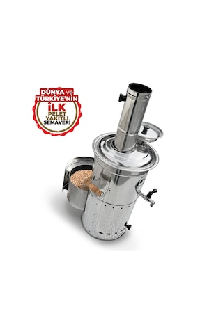 İFYIL Pelet Yakıtlı Dumansız Paslanmaz Çelik 4.5 L Semaver (Peletli)