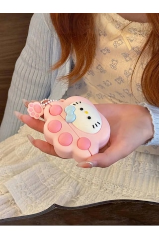 Case House Airpods Uyumlu 3 Kılıfı, Airpods Uyumlu 3 Çantası, Hello Kitty Pati Şeklinde Kılıf 375343999 Pembe