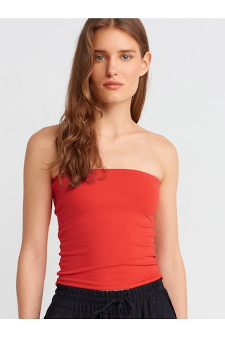 Dilvin 20659 Crop Top-kırmızı Kırmızı