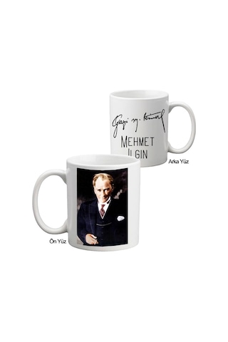 Gazi Mustafa Kemal Atatürk Imzalı Isimli Kupa Bardak