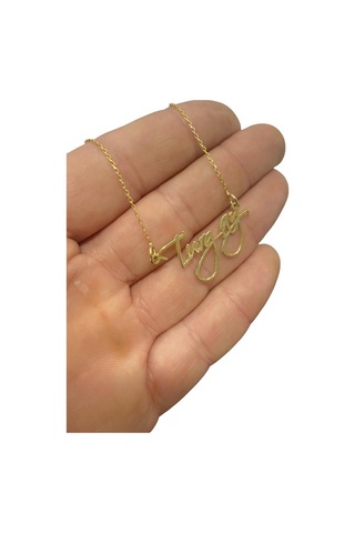 Özel Imza Yazı Karakteri Isimli 925 Gümüş Kolye (528215103)