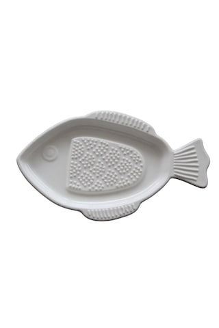 Lüks Porselen Balık Figürlü Bebek Elma Rendesi Meyve Sebze Püre Rendesi Mama Rendesi Beyaz