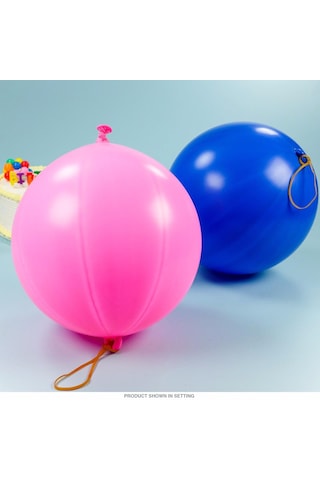 10 Adet Lastikli Punch Balon. Pinyata Içi Hediyelik Yumruk Balonu