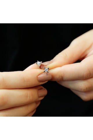 Lova 0.32 Karat Pırlanta Tektaş Küpe - 3070011