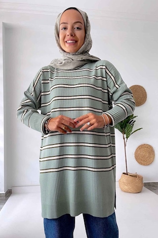 Lady Triko Tunik - Yeşil