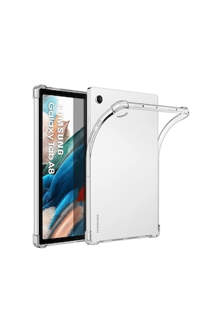 Samsung Galaxy Tab A8 10.5 Sm-x200 Kılıf Darbe Önleyici Anti Shock Şeffaf Silikon Tablet Case Arka Kapak