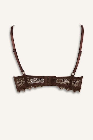 Defacto Bağcıklı Dantelli Kapsız Pedsiz Balenli Balkonet Sütyen Fall İn Love F7024ax25wnbn341 Kahve