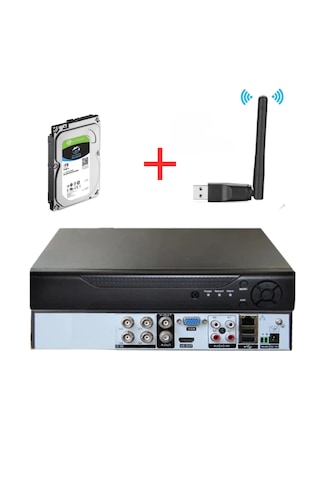 4 Kanal 500 Gb Hdd Ve Wi-fi Dahil 5 Mp H265+ 1080p Hibrit Araç, Insan Ve Yüz Tanımalı Xmeye Kayıt Cihazı
