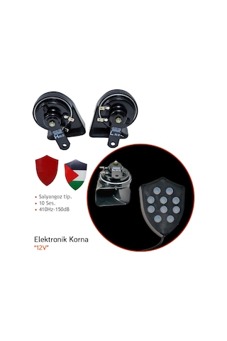 Nyf Mrsogo 12v Elektronik Salyangoz Korna Siren 10 Ses 410hz-150db