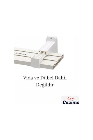 2 Adet Perde Rayı Korniş L Ayak Duvara Montaj Askı Aparatı Plastik Beyaz