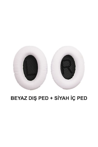 Bose Qc2 Kulaklık Pedi Qc25 Ae2 Qc2 Qc15 Qc35 Qc35Ii Süngeri Beyaz - Siyah
