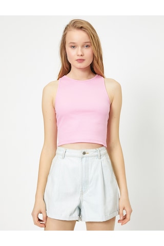 Koton Düz Atlet Pembe 0yal38235ık Gül