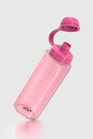 Renga Ege Yazı Desenli 1000 Ml Tritan Matara 912141 Fuşya Fuşya