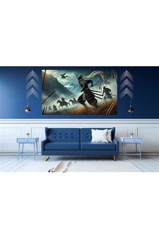 Ti-play Ölüme Bir Adım 60x90cm Modern Samuray Pvc Çerçevesiz Tablo