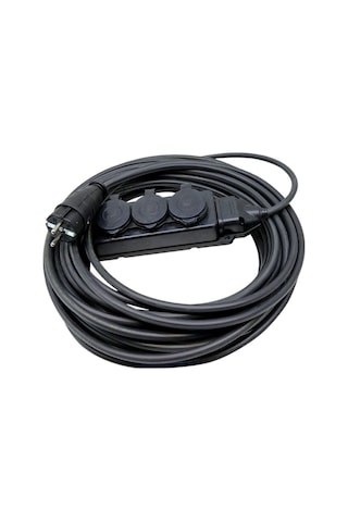 Uzatma Kablosu 3x2,5 M Kauçuk Başlıklı 25 Mt 3'lü Grup Priz 25 M