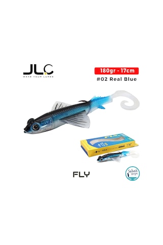 Jlc Fly 170 Set 17cm 180gr 02 Real Blue Silikon Balık