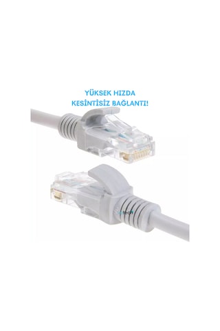 Vetech CAT6 20 MT Lan Ethernet Kablosu Fabrikasyon İnternet Kablo