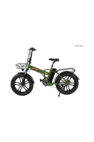 Alba Fold F Standart 500 Watt Katlanır Elektrikli Bisiklet Orman Yeşili Nfc 48v 10,4 Ah Batarya Yeşil
