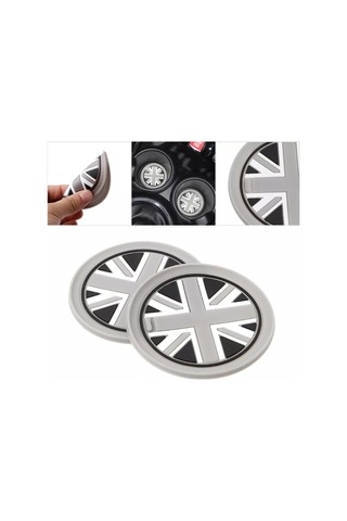 Mini Cooper Araç Içi Bardak Altlığı Union Jk Gray Jk