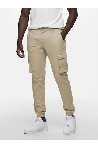 Only & Sons Erkek Pantolon Bej 22016687 Onscam Stage Cargo Cuff Lıfe 6687 Noos 24yw21000068 W21093 Bej